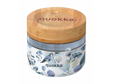 Quokka Sklenená nádoba na jedlo Deli Blue Nature 500 ml